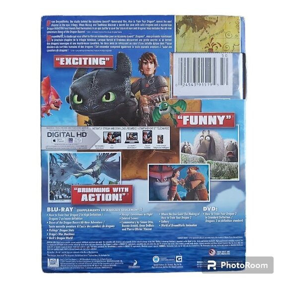 SEALED DreamWorks How To Train Your Dragon 2 Blu-Ray + DVD + Digital HD - Picture 3 of 3